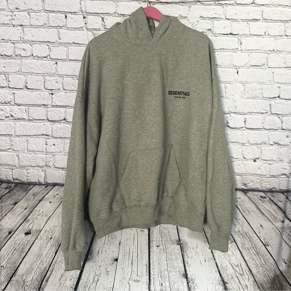 Fear of God. Essentials. gray hoodie. Size L